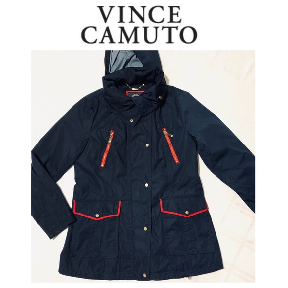 Vince Camuto Jackets & Blazers - Vince Camuto Navy Utility Jacket with Red Trim